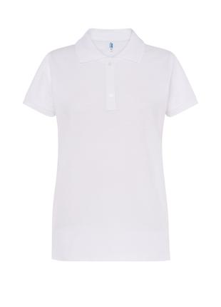 Женская рубашка-поло JHK, Polo Regular Lady, белая футболка по...