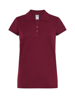 Женская рубашка-поло JHK, Polo Regular Lady, бордовая футболка...
