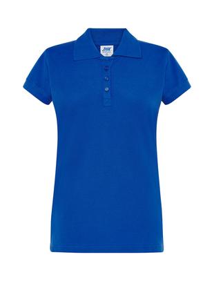 Жіноча сорочка-поло JHK, Polo Regular Lady, синя футболка поло...