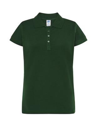 Жіноча сорочка-поло JHK, Polo Regular Lady, темно-зелена футбо...
