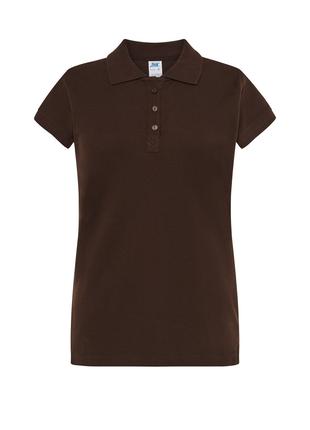 Жіноча сорочка-поло JHK, Polo Regular Lady, коричнева футболка...