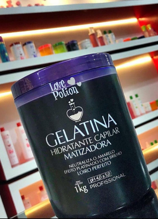 Коллаген для волос с матирующим эффектом love potion gelatina ...