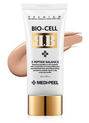 Відновлюючий вр крем із пептидами medi-peel bio-cell bb cream,...