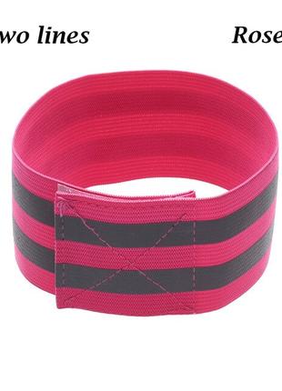 Світловідбивна стрічка (пов'язка) на липучці для одягу Рожевий