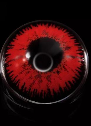 Линзы цветные контактные мягкие натуральные без диоптрий Красный