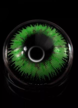 Линзы цветные контактные мягкие натуральные без диоптрий Зеленый