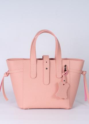 Женская сумка розовая сумка пудровая сумка тоут сумка средняя