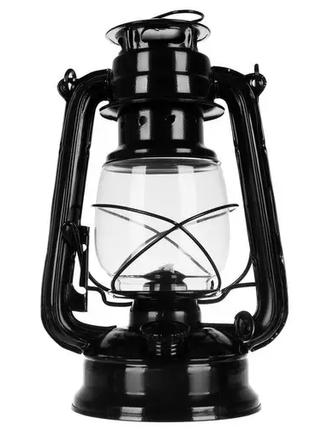 Лампа гасова олійна портативна з вітрозахистом 24 см Metrox Чо...