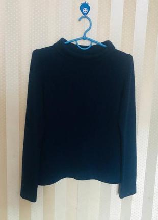 Женский синий свитер из 90% шерсти и 10% кашемира от hobbs