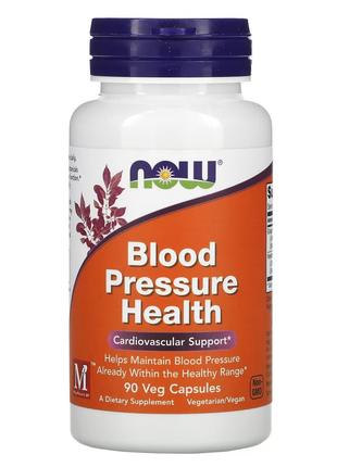 Нормалізація тиску, Blood Pressure Health, Now Foods, 90 вегет...