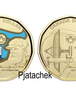 Канада 1 доллар 2022 175 лет Александру  Белл 2 монеты авиация