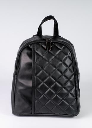 Жіночий рюкзак чорний рюкзак стьобаний рюкзак міський рюкзак