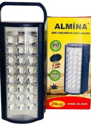 Ліхтар переносний світлодіодний з Power Bank Almina DL-2424 24...