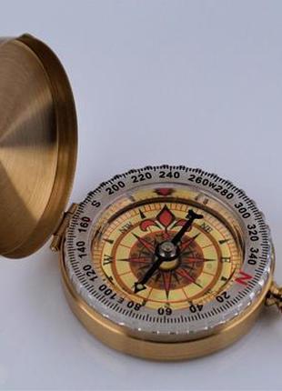Карманный компас (цвет - золото) арт. 03381