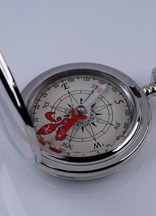 Карманный компас (цвет - серебро) арт. 03380