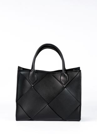 Женская сумка черная сумка тоут классическая сумка плетеная сумка