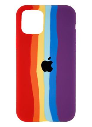 Силиконовый Чехол Радуга Silicone Case для iPhone 11 Pro Max R...