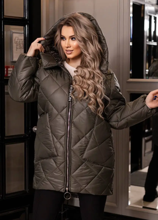 Удлиненная куртка женская зима батал 4 цвета 796 /севгм