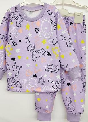 Детская пижама с начесом, цена зависит от размера