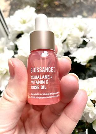 Biossance squalane + vitamin c rose oil - масло для лица, 12 мл