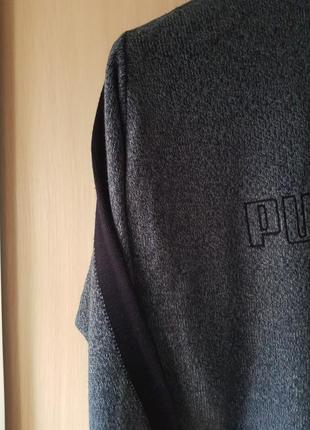 Винтажный оригинальный свитер puma темно синего цвета