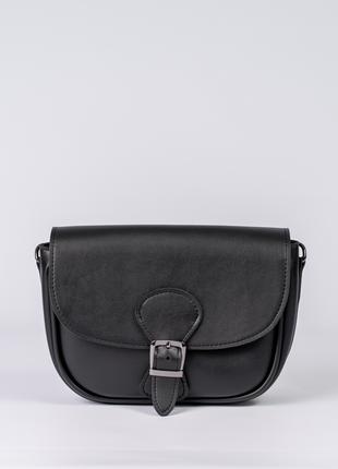 Женская сумка через плечо черная сумка полукруг кроссбоди клатч