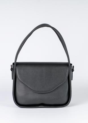 Женская сумка черная сумка черный клатч через плечо сумка багет