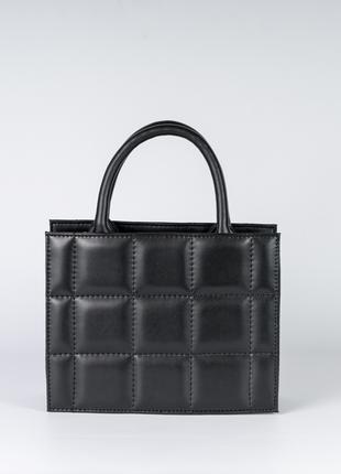 Женская сумка черная сумка среднего размера стеганая сумка тоут