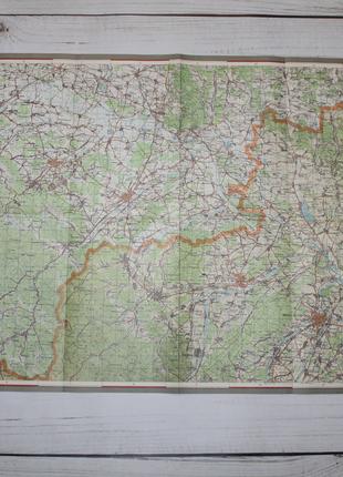 Карта Львовская область 1:200 000 1992 рік