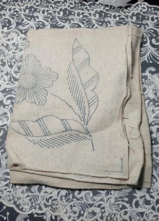 Старинная канва, натуральная конопля, ткань для вышивания 60*90
