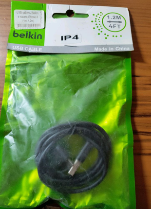 USB кабель Belkin Lightning 1.2 m IPhone 3/4 (тех. пакет черный)