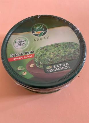 Халва с фисташками Extra Pistachios 500г. Жестяная банка