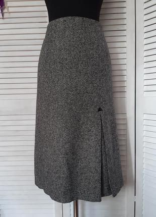 Шерстяная, стильная, брендовая юбка миди basler