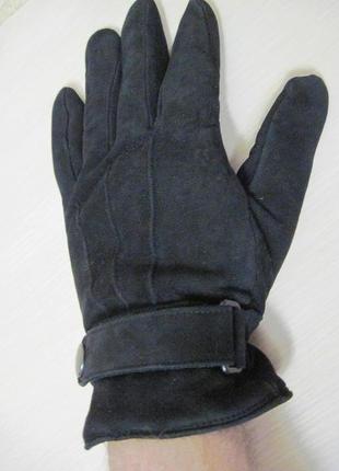 Кожаные перчатки на утеплителе