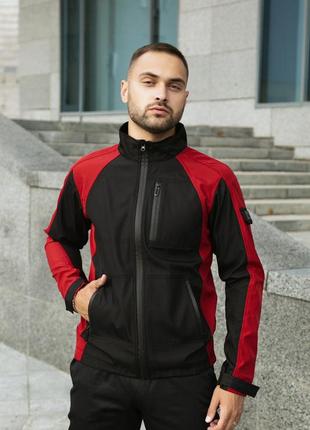 Intruder softshell light 'iforce' вітровка червоно-чорна