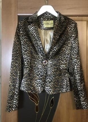Леопардовый пиджак жакет stella svetlo