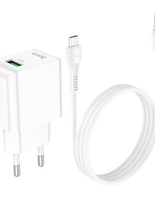 Адаптер мережевий Hoco Micro USB Cable Proton single port char...