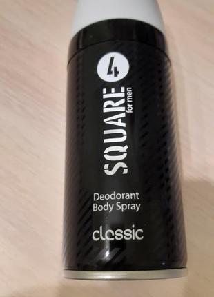 Чоловічий парфумований дезодорант-спрей 4 square classic, ліве...