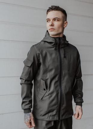 Куртка хакі з капюшоном "easy" softshell