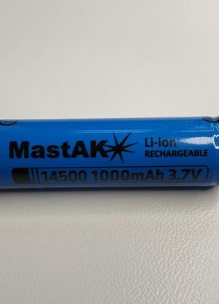 Аккумулятор MastAK Li-Ion 14500 3,7V 1000mAh, технический
