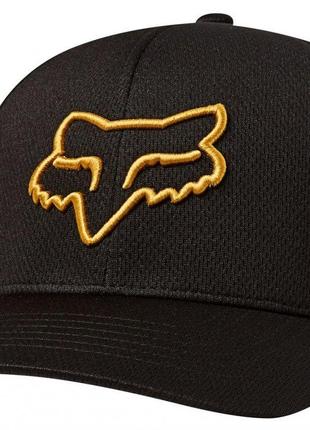 Кепка FOX LITHOTYPE FLEXFIT HAT (Black/Yellow), L/XL, L/XL