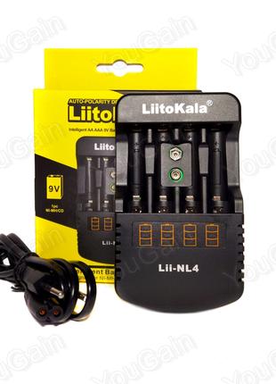 Зарядний пристрій LiitoKala Lii-NL4 для АА, ААА и аккумуляторо...