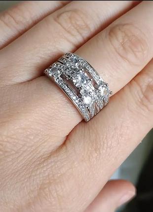 Кільце кольцо широке покриття 925 срібло