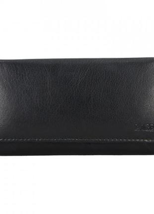 Жіночий шкіряний гаманець lagen великий - чорний