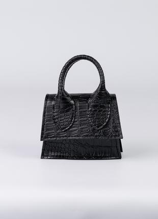 Жіноча сумка чорна сумочка мікро сумочка маленька сумочка чорна