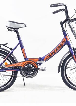 Велосипед ARDIS FOLD 24" 17" фіолетовий , корзина