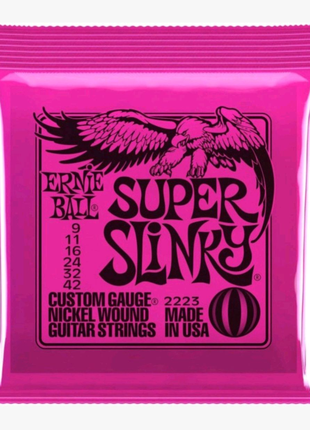 Струни для електрогітари Ernie Ball Super Slink [elixir,daddario]