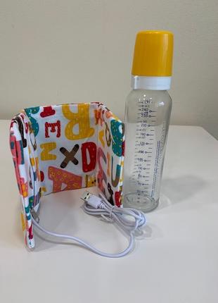 USB-грелка для детской бутылочки Буквы