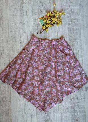 Летняя юбка в цветочный принт