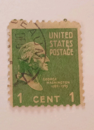 Рідкісна поштова марка США, Джордж Вашингтон 1 цент